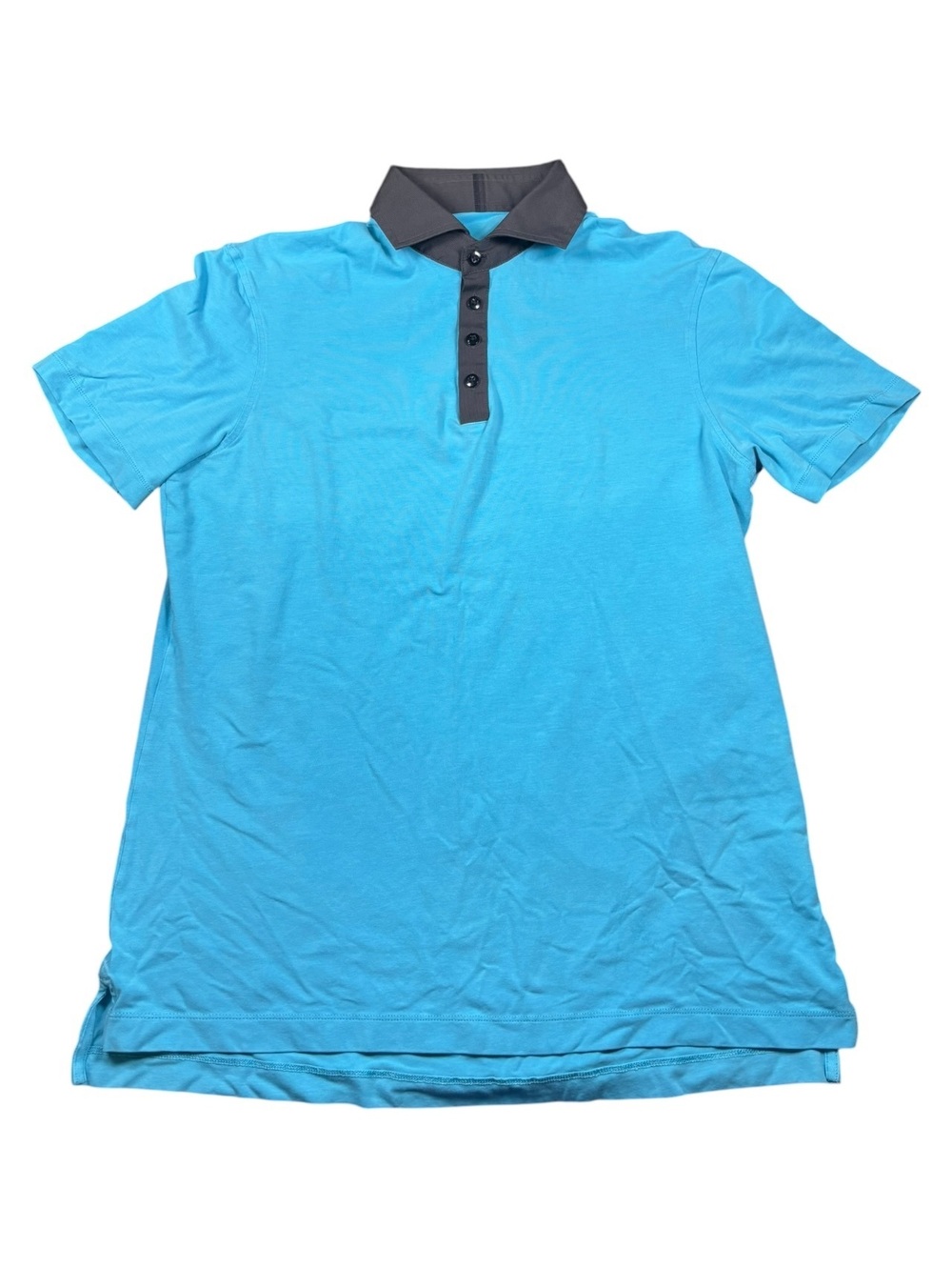 Lululemon Blue Contrast Collar Polo Shirt